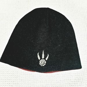 NBA Toronto Raptors Reversible Black and Red Knit Beanie Winter Hat